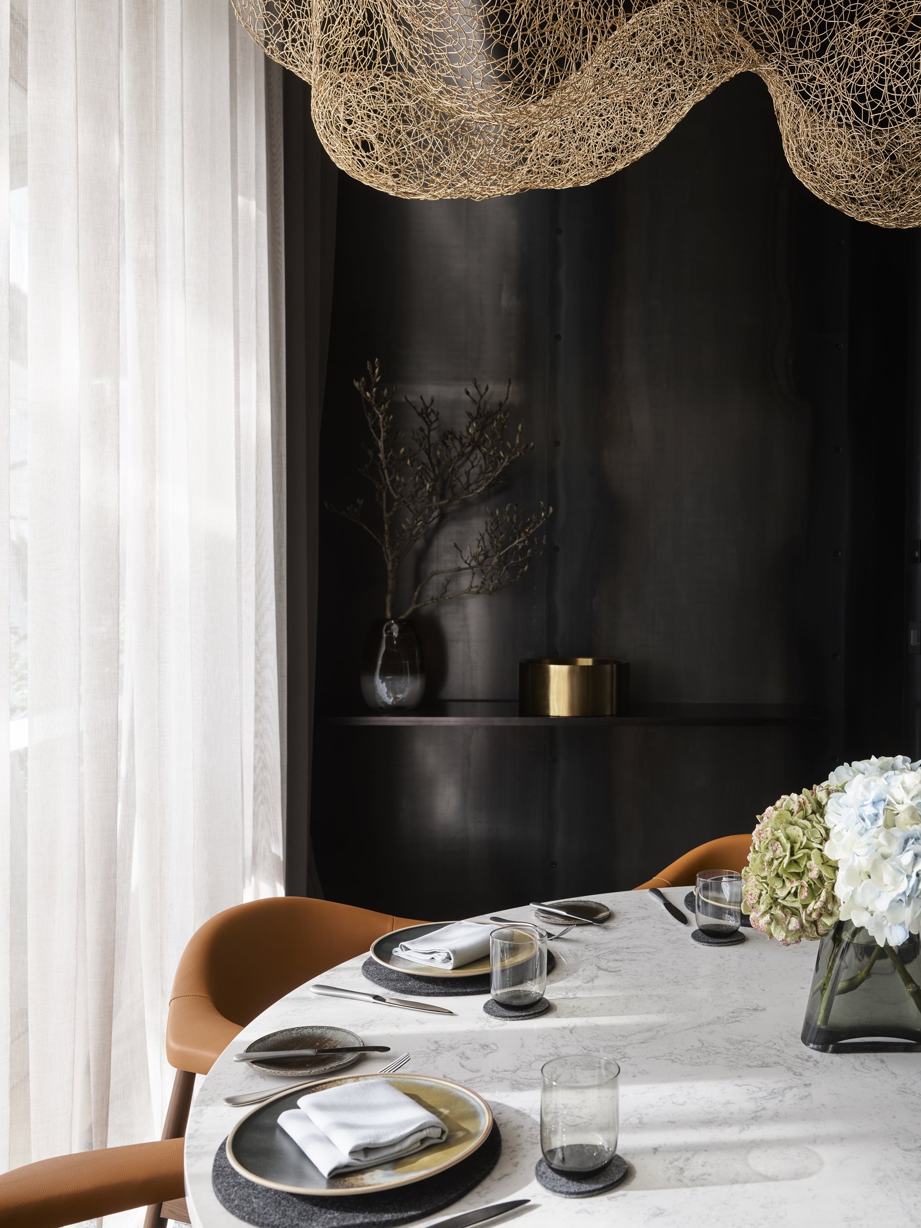 Woodcut dining table
