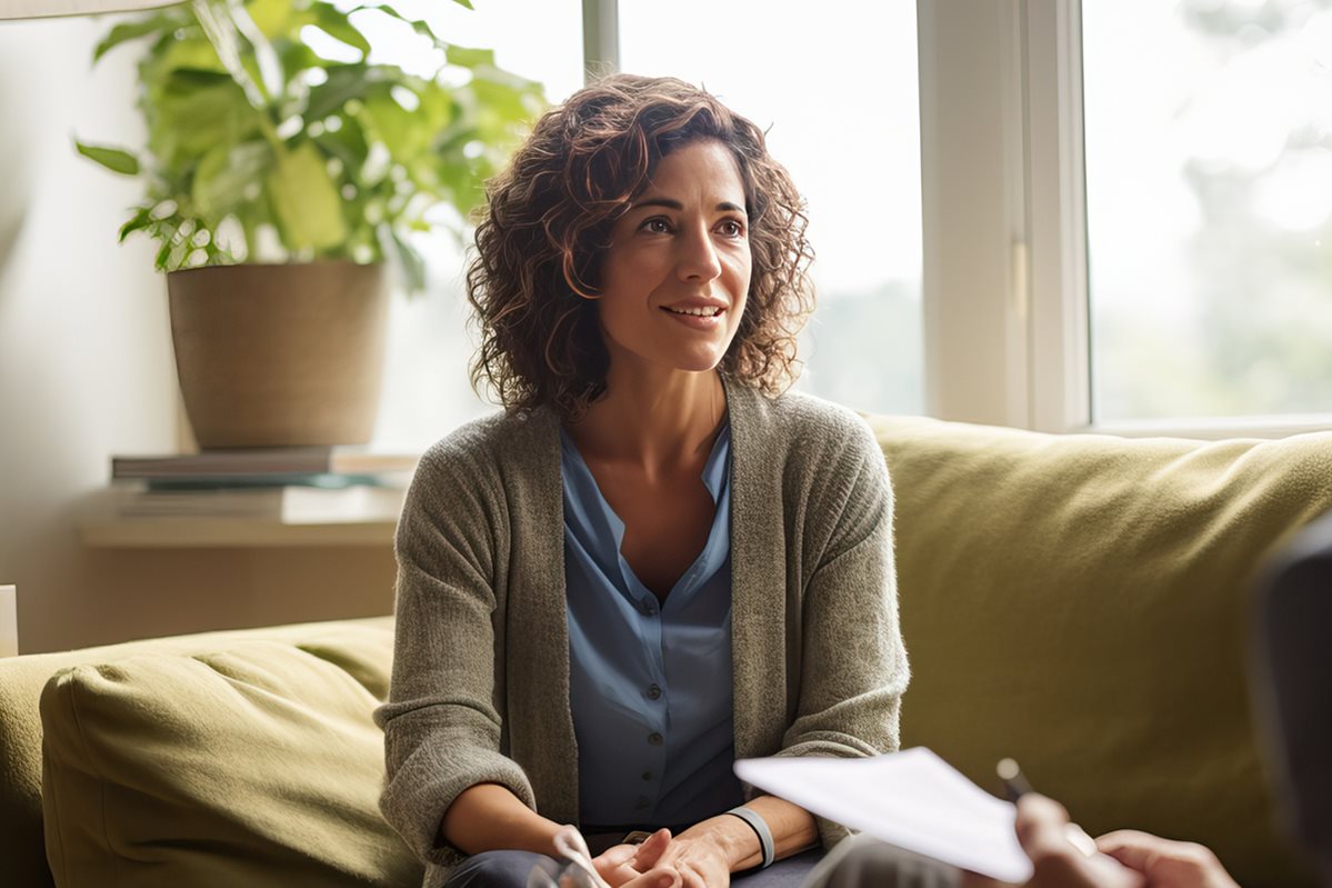 three people and a handshake
